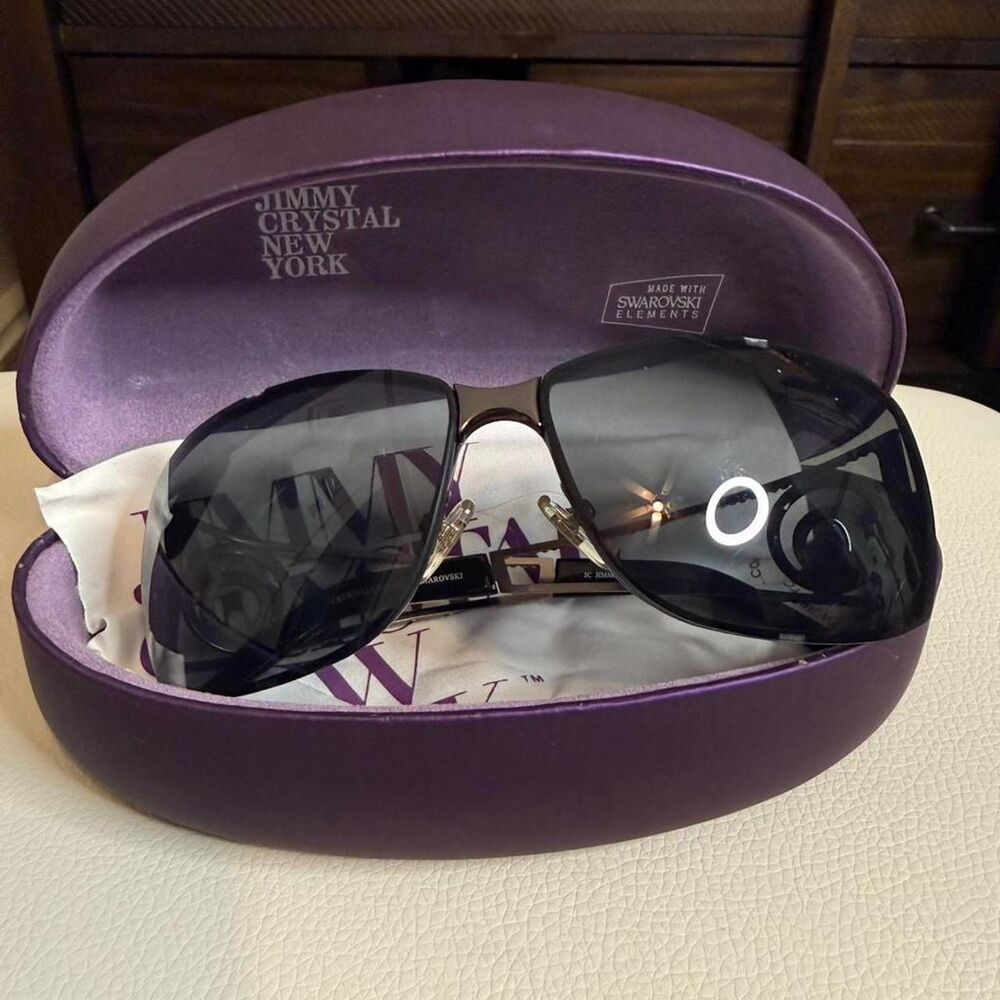 Waterford-crystal Women's Black and Purple Sunglasses